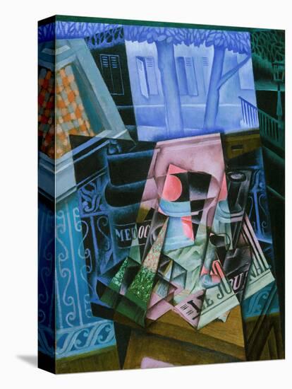 Still Life before an Open Window, Place Ravignan, 1915-Juan Gris-Stretched Canvas