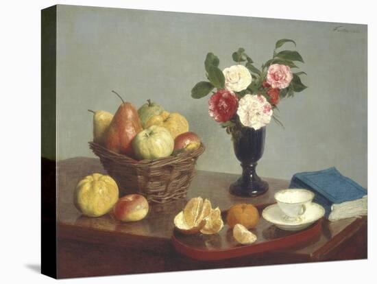 Still Life, by Henri Fantin-Latour, 1866, French painting,-Henri Fantin-Latour-Stretched Canvas