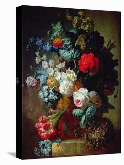 Still Life, Flowers and Bird's Nest-Jan van Os-Premier Image Canvas