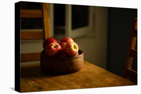 Still life of a wooden bowl full of apples-Panoramic Images-Premier Image Canvas