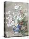 Still Life of Anemones and Roses in a Blue and White Vase-Francois Rivoire-Premier Image Canvas