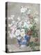 Still Life of Anemones and Roses in a Blue and White Vase-Francois Rivoire-Premier Image Canvas