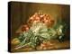 Still Life of Artichokes, Cabbages and Peaches-Jean Jacques Spoede-Premier Image Canvas