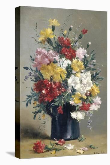 Still Life of Carnations-Eugene Henri Cauchois-Premier Image Canvas