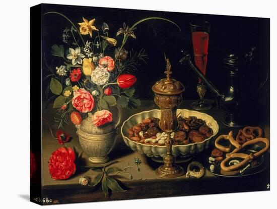 Still Life of Flowers and Dried Fruit, 1611-Clara Peeters-Premier Image Canvas
