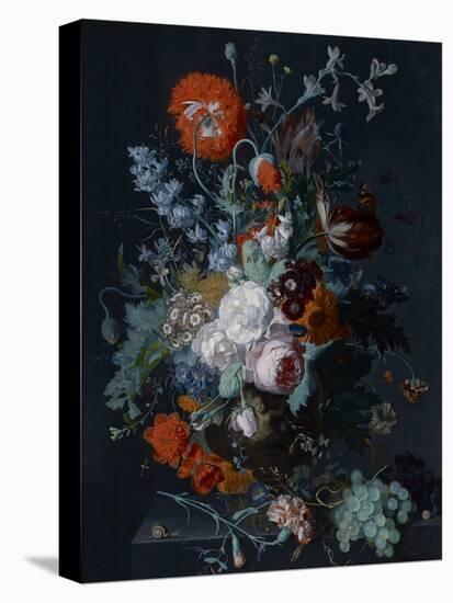 Still Life of Flowers and Fruit, C.1715 (Oil on Panel)-Jan van Huysum-Premier Image Canvas