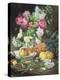 Still Life of Flowers and Fruit-Louis Marie De Schryver-Premier Image Canvas