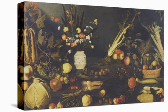 Still Life of Flowers, Fruit and Vegetables, C.1594-Caravaggio-Premier Image Canvas