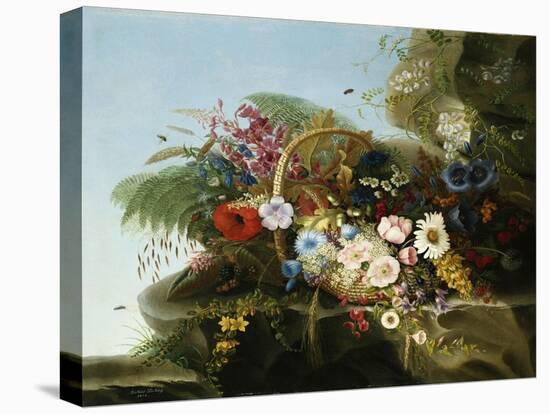 Still Life of Flowers in a Basket, 1852-Adelheid Dietrich-Premier Image Canvas