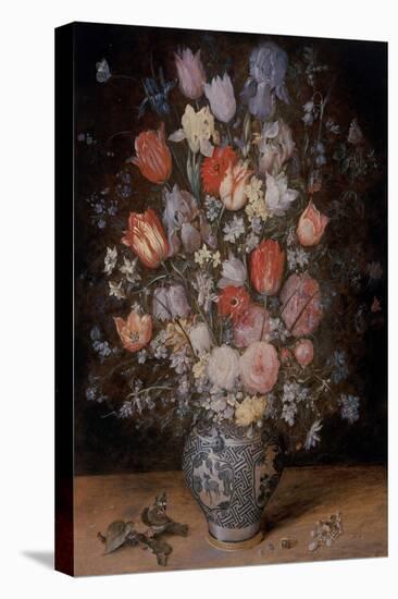Still Life of Flowers in A Wooden Tub, 17Th Century (Oil on Canvas / Oil on Copper / Oil on Panel)-Jan the Younger Brueghel-Premier Image Canvas