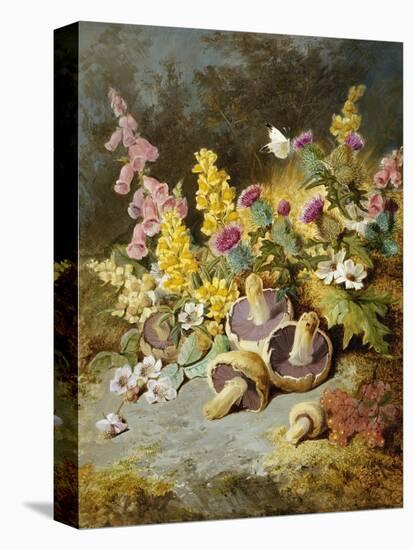 Still Life of Floxgloves, Mushrooms, Snapdragons, and Thistles-Thomas Worsey-Premier Image Canvas