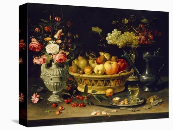 Still Life of Fruit and Flowers, 1608 - 1621-Clara Peeters-Premier Image Canvas