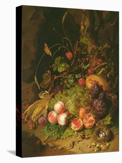 Still Life of Fruit with a Bird's Nest and Insects, 1710-Rachel Ruysch-Premier Image Canvas