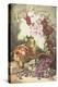 Still Life of Hollyhocks, Peaches and Plums-Eugene Claude-Premier Image Canvas