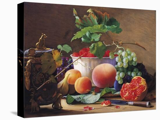 Still Life of Peaches, Pomegranates and Raspberries-Carl Vilhelm-Premier Image Canvas