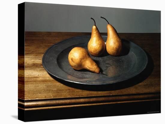 Still Life of Pears on Antique Pewter Plate-Eliot Elisofon-Premier Image Canvas