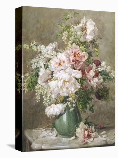 Still Life of Peonies and Roses-Francois Rivoire-Premier Image Canvas