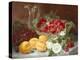 Still Life of Raspberries in a Glass Bowl-Eloise Harriet Stannard-Premier Image Canvas