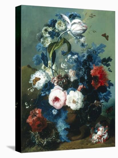 Still Life of Roses and Poppies-Johann Drechsler-Premier Image Canvas