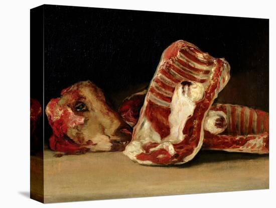 Still Life of Sheep's Ribs and Head - the Butcher's Conter-Francisco de Goya-Premier Image Canvas