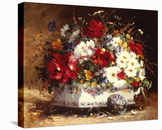 Still Life of Spring Flowers-Eugene Cauchois-Stretched Canvas