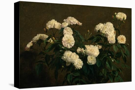 Still Life of White Roses, 1870 (Oil on Canvas)-Ignace Henri Jean Fantin-Latour-Premier Image Canvas