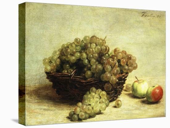 Still-life, Raisins and Apples in a Basket-Henri Fantin-Latour-Premier Image Canvas