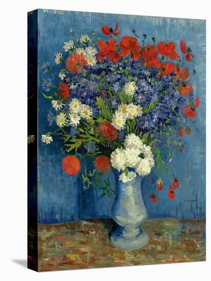 Still Life: Vase with Cornflowers and Poppies, 1887-Vincent van Gogh-Premier Image Canvas