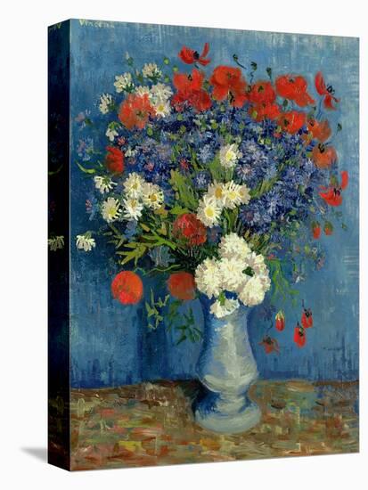 Still Life: Vase with Cornflowers and Poppies, 1887-Vincent van Gogh-Premier Image Canvas