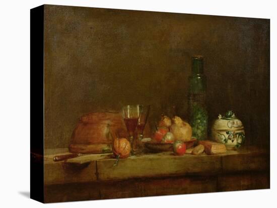 Still Life with a Bottle of Olives, 1760-Jean-Baptiste Simeon Chardin-Premier Image Canvas