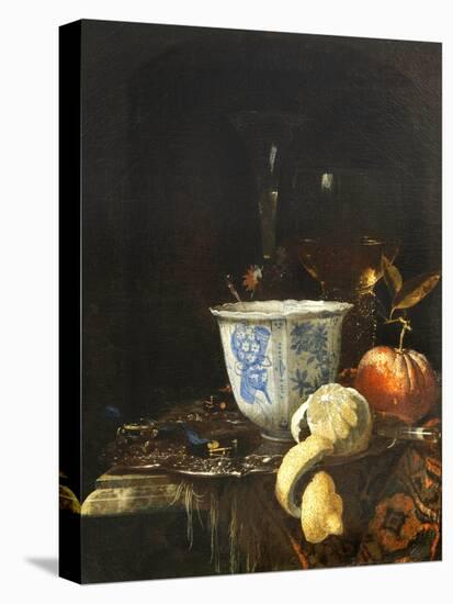 Still Life with a Chinese Porcelain Bowl, 17Th Century (Oil on Canvas)-Willem Kalf-Premier Image Canvas