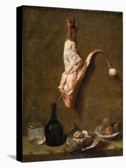 Still Life with a Leg of Veal, French Painting of 18th Century-Jean-Baptiste Oudry-Premier Image Canvas