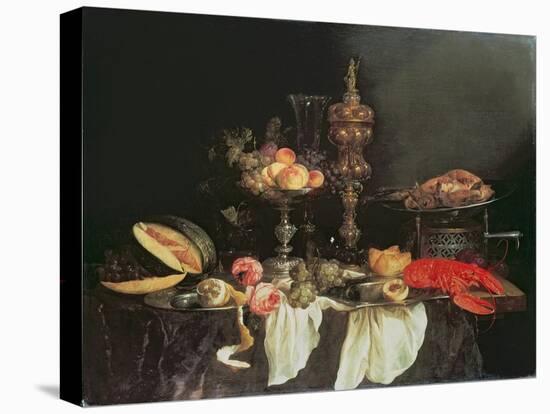 Still Life with a Lobster and a Turkey-Abraham Hendricksz Van Beyeren-Premier Image Canvas