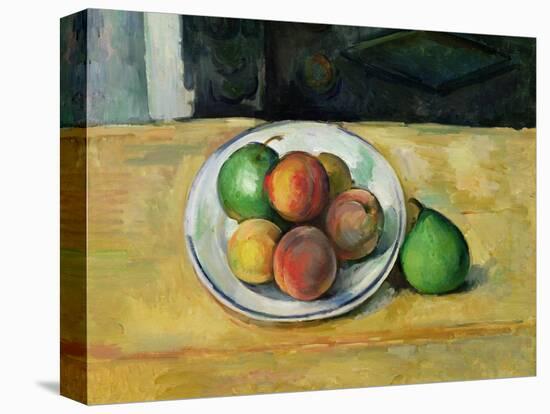 Still Life with a Peach and Two Green Pears, C. 1883-87-Paul Cézanne-Premier Image Canvas