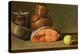 Still Life with a Piece of Salmon, a Lemon and Kitchen Utensils-Luis Egidio Melendez-Premier Image Canvas