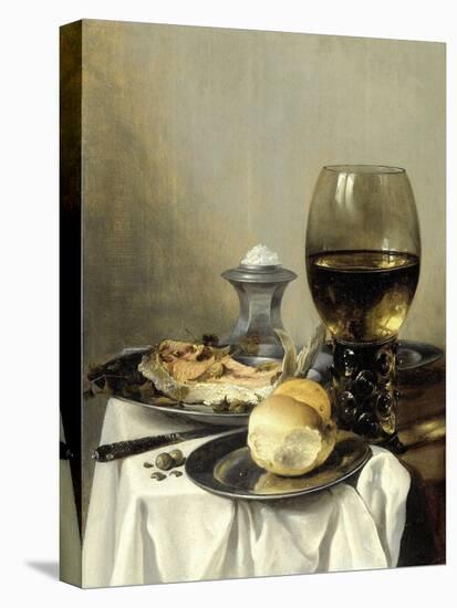 Still Life with a Salt-Pieter Claesz-Stretched Canvas