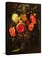 Still Life with a Swag of Fruits and Flowers Tied with a Blue Ribbon-Maria Van Oosterwyck-Premier Image Canvas