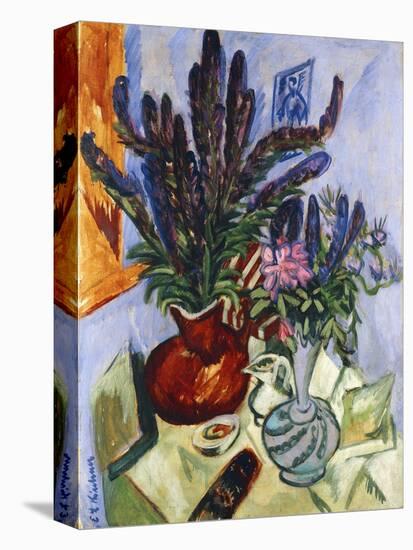 Still Life with a Vase of Flowers-Ernst Ludwig Kirchner-Premier Image Canvas