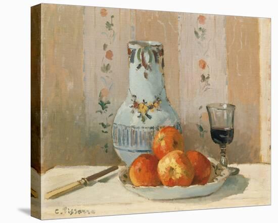 Still Life with Apples and Pitcher-Camille Pissarro-Stretched Canvas