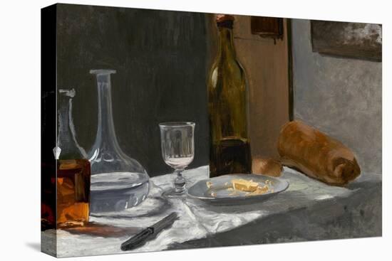 Still Life with Bottle, Carafe, Bread and Wine, C. 1862-63 (Oil on Canvas)-Claude Monet-Premier Image Canvas