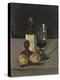 Still Life with Bottle, Glass, and Lemons, 1867-9-Paul Cezanne-Premier Image Canvas