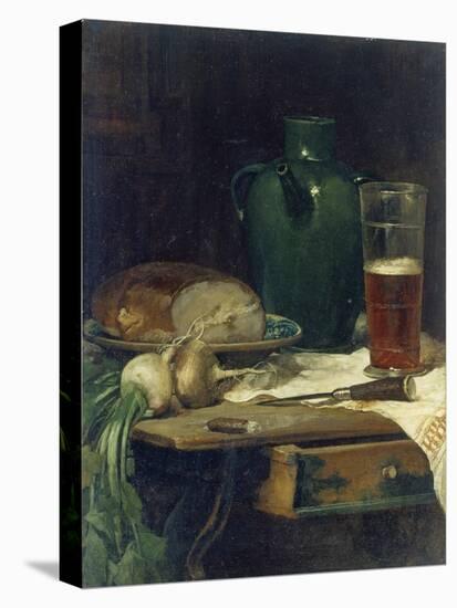 Still-Life with Bread and Beer-Ludwig Eibl-Premier Image Canvas