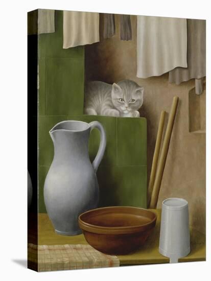 Still Life with Cat, 1923-Georg Schrimpf-Premier Image Canvas