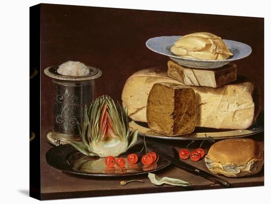 Still Life With Cheeses, Artichoke, And Cherries-Clara Peeters-Premier Image Canvas