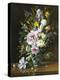Still Life with Clematis, Honeysuckle and Peonies-Augusta Dohlmann-Premier Image Canvas