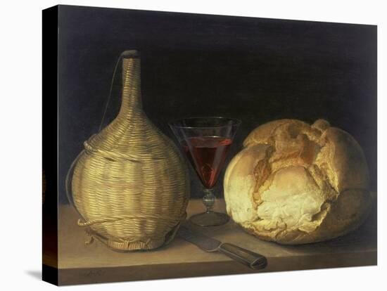Still Life with Demijohn, Goblet and Bread, 1630-35-Sebastiano del Piombo-Premier Image Canvas
