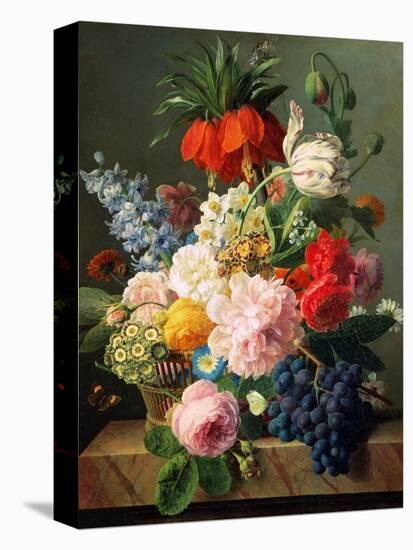 Still Life with Flowers and Fruit, 1827-Jan Frans van Dael-Premier Image Canvas