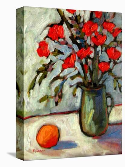 Still Life with Flowers and Orange-Patty Baker-Stretched Canvas