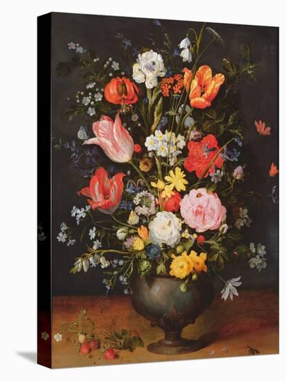 Still Life with Flowers and Strawberries-Jan Brueghel the Younger-Premier Image Canvas