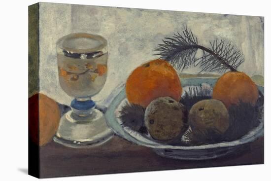 Still life with frosted glass cup, apples and pine branch. About 1902-Paula Modersohn-Becker-Premier Image Canvas